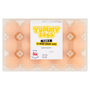 15 Mixed Weight Eggs 805g