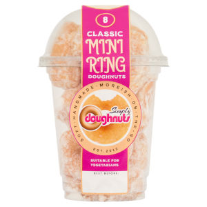 Simply Doughnuts Mini Classic and Sugar Ring 8 Pack