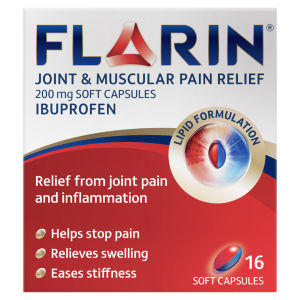 Flarin Joint & Muscular Pain Relief Soft Capsules - Ibuprofen 200 mg x 16 soft capsules