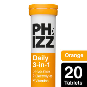 Phizz Daily 3-in-1 Orange Hydration, Electrolytes & Vitamins Effervescent Tablets x20