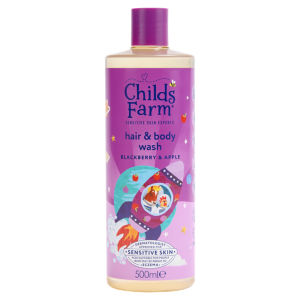 Childs Farm Hair And Body Wash Blackberry And Apple 500Ml Gentle Tear Free Formula For Kids Babies And Sensitive Skin