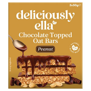 Deliciously Ella Raisin Chocolate Topped Oat Bars Multipack 3 X 50G Bars