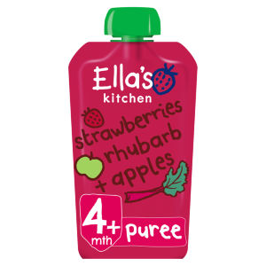 Organic Strawberries, Rhubarb and Apples Baby Pouch 4+ Months 120g