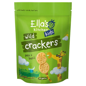 Kids Organic Pea + Basil Wild Crackers 100g
