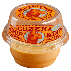 Cuzena Chip & Dip Jalapeno Houmous With Toasted Pretzels