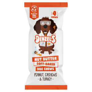 4 Nut Butter Soft-Baked Dog Chews Peanut, Cashews, & Turkey