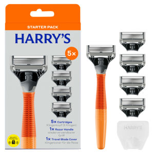 Men's Bright Orange 5 Blade Razor + 5 Blades