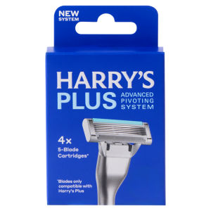 Harry's Plus 4 x Mens Razor Blades Advanced Pivoting System Pack