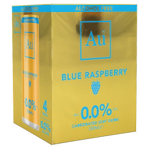 AU Blue Raspberry Carbonated Soft Drink 330ml
