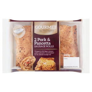 Gourmet by  2 Pork & Caramelised Red Onion Sausage Rolls 260g