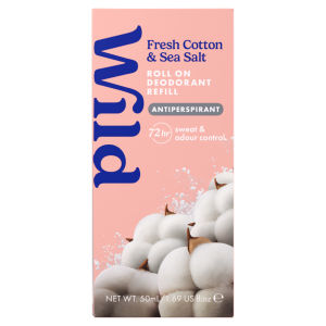 Wild Fresh Cotton & Sea Salt Roll On Deodorant Refill Antiperspirant 50ml