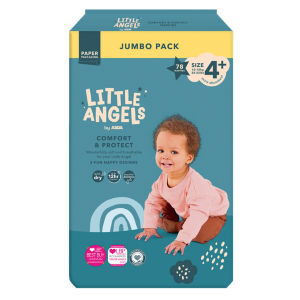 Little Angels by  Comfort & Protect size 4+ 10-15kg Jumbo Pack 78 Nappies