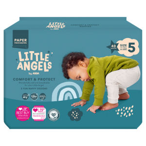 Little Angels by  Comfort & Protect Size 7 17kg+ 37lbs+ 40 Nappies
