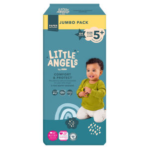 Little Angels by  Comfort & Protect Size 5+ 12-17kg 26-38lbs 64 Nappies