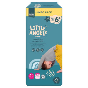 Little Angels by  Comfort & Protect Size 6+ 16kg+ 35lbs+ 46 Nappies