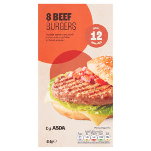 8 Beef Burgers 454g