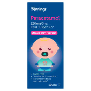 Strawberry Flavour Paracetamol 120mg/5ml Oral Suspension 2 Months+ 100ml