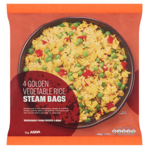 Golden Vegetable Rice Steam Bags 4 x 150g (600g)
