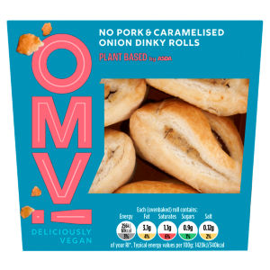 Plant Based OMV! No Pork & Caramelised Onion Dinky Rolls 180g