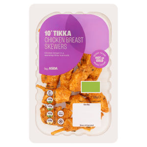10 Tikka Chicken Breast Skewers 120g