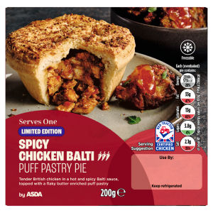 Limited Edition Spicy Chicken Balti Puff Pastry Pie 200g