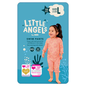 LITTLE ANGELS by ASDA Swim Pants Size L 10 12-18kg 26-40lbs