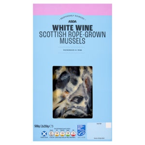 Flavoursome White Wine Rope-Grown Scottish Mussels 2 x 250g (500g)