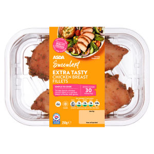 Succulent Extra Tasty Chicken Breast Fillets 250g