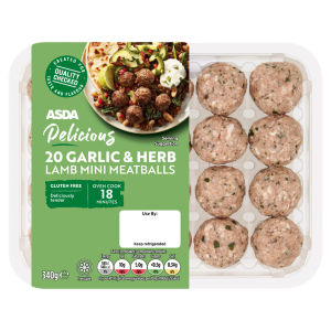 20 Delicious Garlic & Herb Lamb Mini Meatballs 340g
