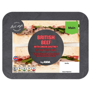 ASDA Beef & Onion Chutney Deli Style Sandwich