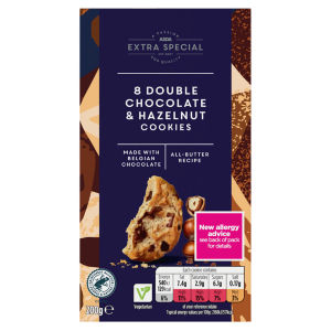 Extra Special 8 Double Chocolate & Hazelnut Cookies 200g