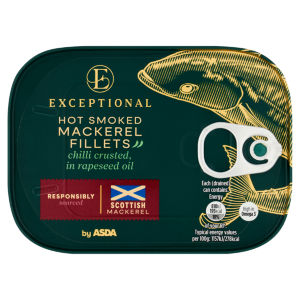 Hot Smoked Mackerel Fillets Chilli Crusted, in Rapeseed Oil 110g