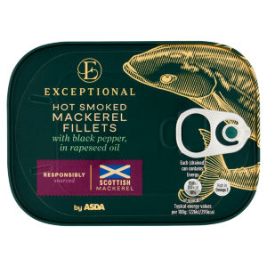 Hot Smoked Mackerel Fillets with Black Pepper, in Rapeseed Oil 110g