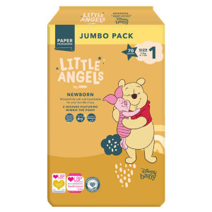 Little Angels by  Newborn Disney Size 1 2-5 kg Jumbo Pack 70 Nappies