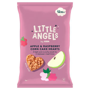 Little Angels Apple & Raspberry Corn Cake Hearts 12m+ 30g