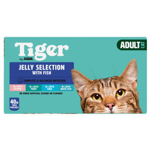 Tiger Adult Cat Jelly Selection with Fish 40 x 100g (4.0kg)