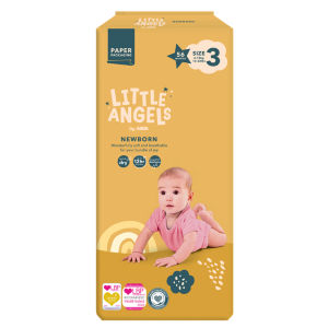 Little Angels by  Newborn Size 3 6-10kg 56 Nappies