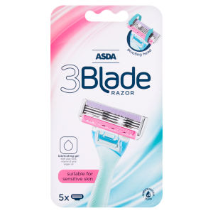 Women's 3 Blade Razor with 2 Blade Cartridges