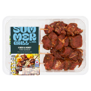 4 Miso & Honey Pork Kebabs 350g