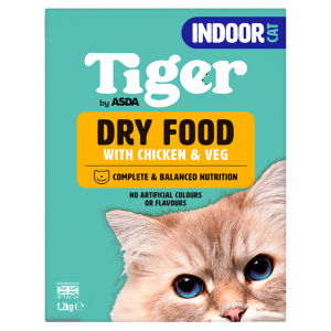 Tiger Dry Food with Chicken & Veg Indoor Cat 1.2kg