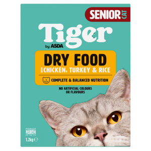 Senior Cat Dry Food with Chicken, Turkey & Rice 1.2kg