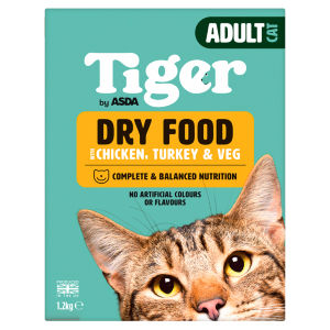 Dry Food with Chicken, Turkey & Veg Adult Cat 1.2kg