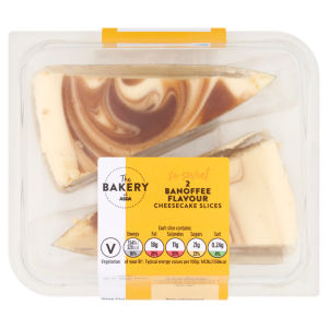 The Bakery at  2 Salted Caramel & Vanilla Flavour Cheesecake Slices 2 x 95g (190g)