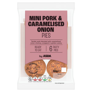6 Mini Pork & Caramelised Onion Pies 300g