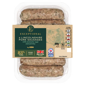 6 Lincolnshire Pork Sausages 400g