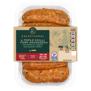 6 Triple Chilli Pork Sausages 400g