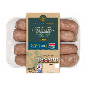 4 New York Style Hot Dog Sausages 400g