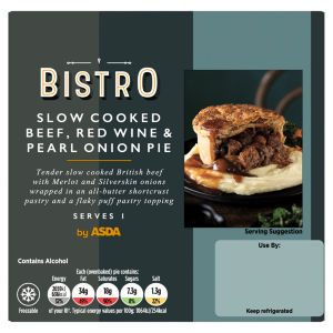 Slow Cooked Beef, Red Wine & Pearl Onion Pie 250g