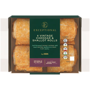 4 Vintage Cheddar & Shallot Rolls 4 x 47g (188g)