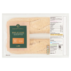 Bake at Home Stonebaked Baguettes 2 x 125g (250g)
